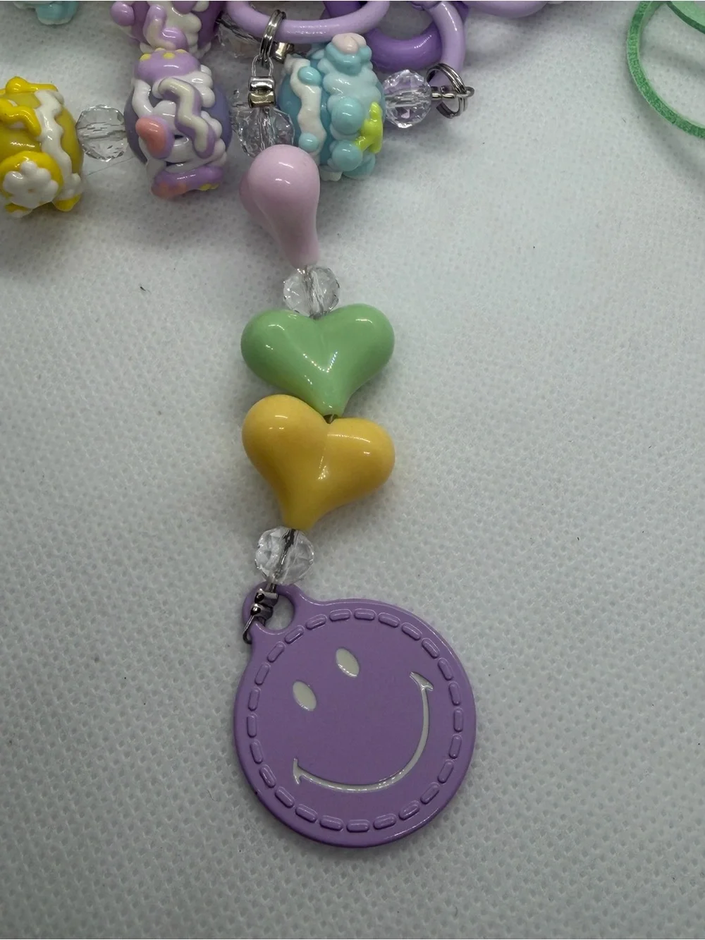 Cute Pastel Bunny Key & Card Holder Charm